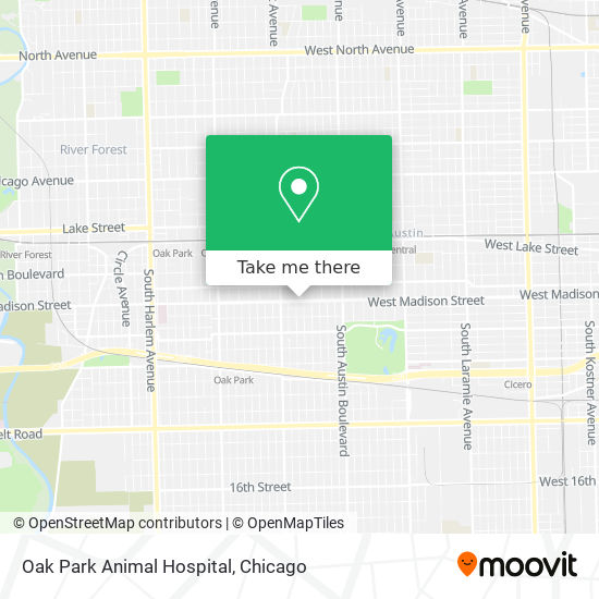 Oak Park Animal Hospital map