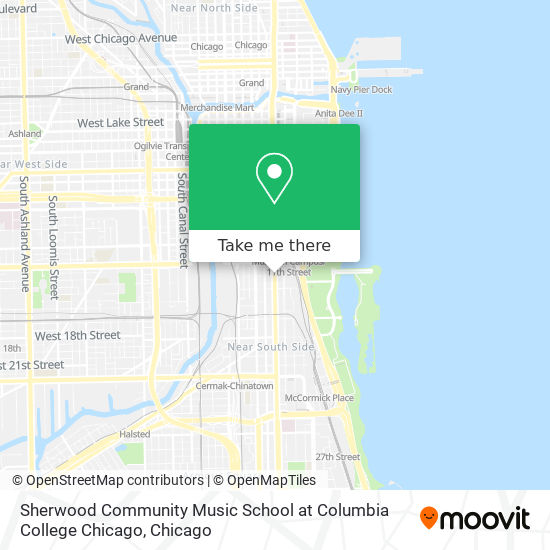 Mapa de Sherwood Community Music School at Columbia College Chicago
