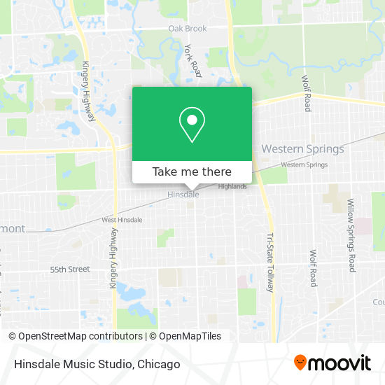 Mapa de Hinsdale Music Studio