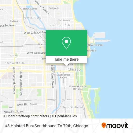 #8 Halsted Bus / Southbound To 79th map