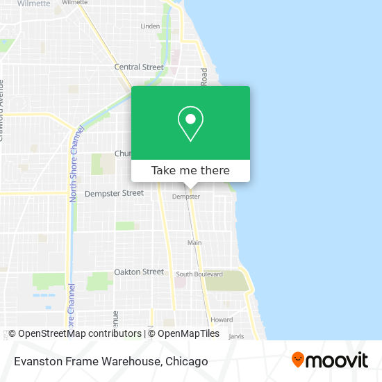 Evanston Frame Warehouse map