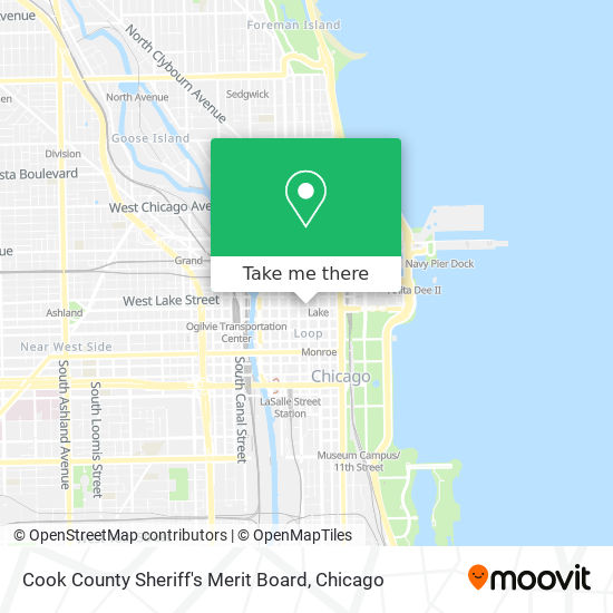 Cook County Sheriff's Merit Board map