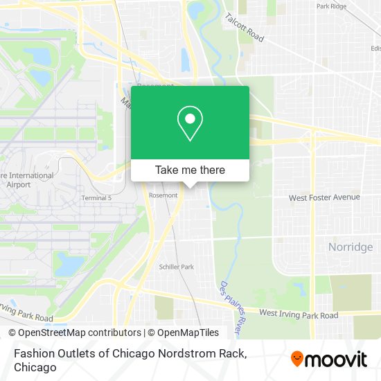 Mapa de Fashion Outlets of Chicago Nordstrom Rack