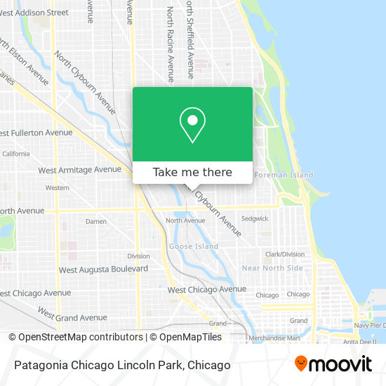 Mapa de Patagonia Chicago Lincoln Park