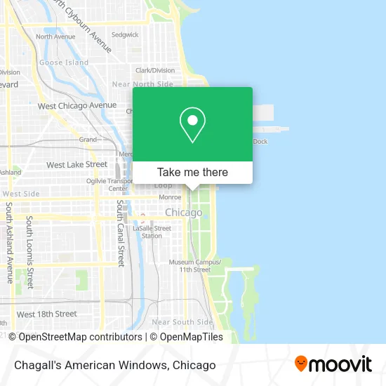 Chagall's American Windows map