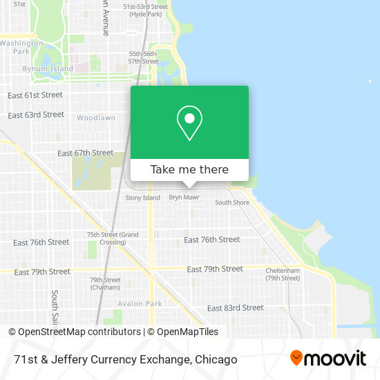 71st & Jeffery Currency Exchange map