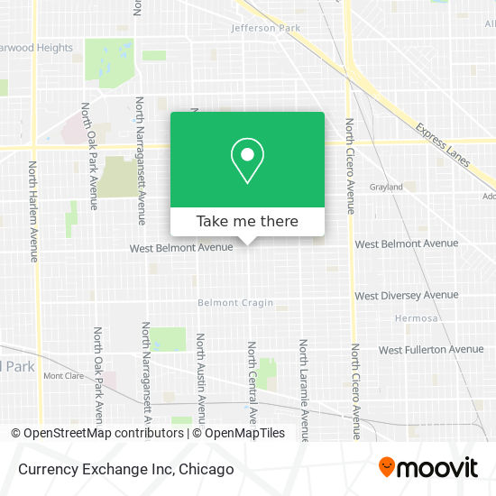 Currency Exchange Inc map