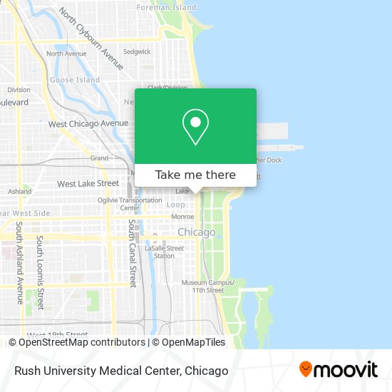 Mapa de Rush University Medical Center