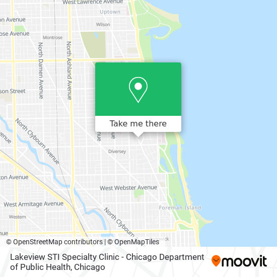 Lakeview STI Specialty Clinic - Chicago Department of Public Health map