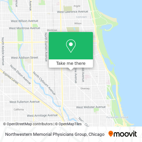 Northwestern Memorial Physicians Group map