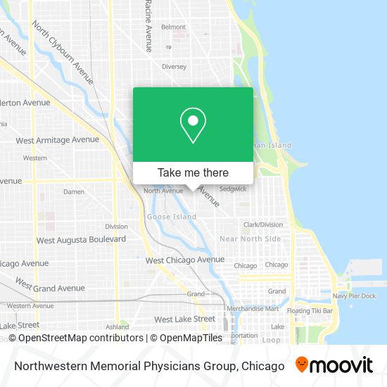 Northwestern Memorial Physicians Group map
