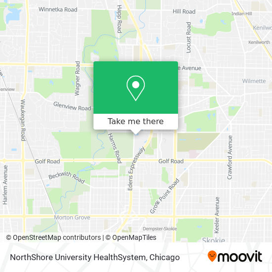 NorthShore University HealthSystem map