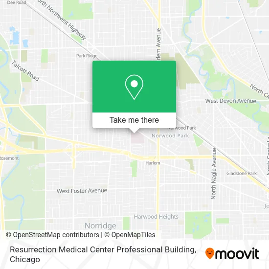 Resurrection Medical Center Professional Building map