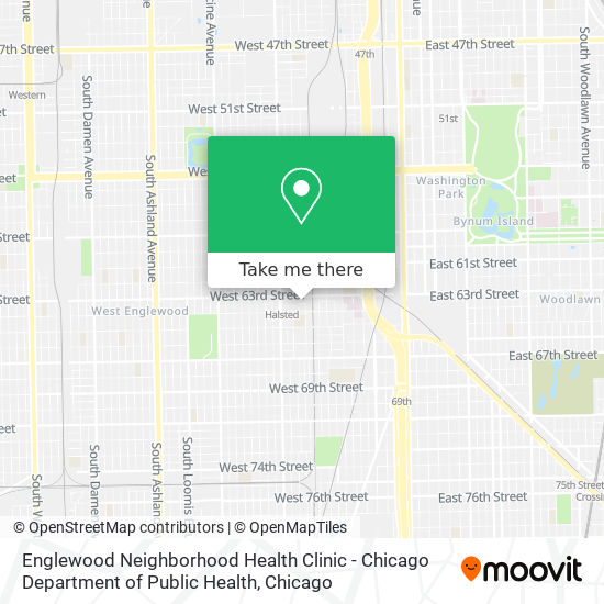 Englewood Neighborhood Health Clinic - Chicago Department of Public Health map