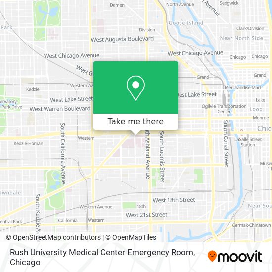 Rush University Medical Center Emergency Room map