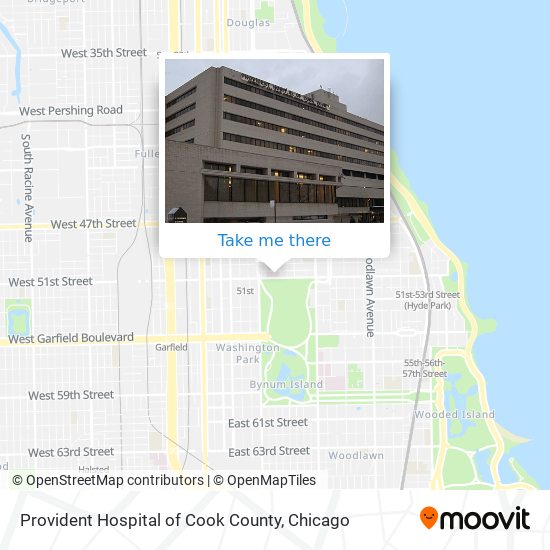 Provident Hospital of Cook County map