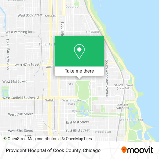Provident Hospital of Cook County map