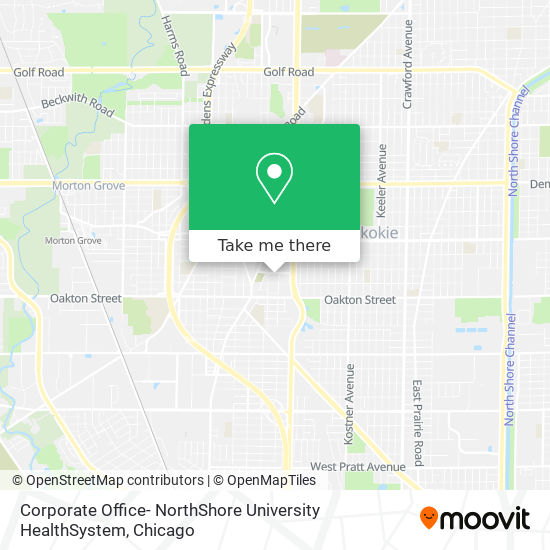 Mapa de Corporate Office- NorthShore University HealthSystem