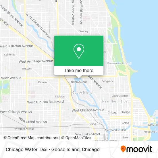 Chicago Water Taxi - Goose Island map