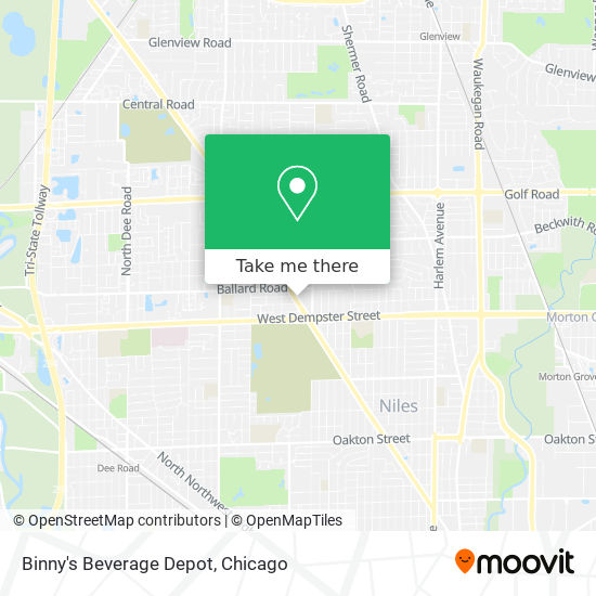 Mapa de Binny's Beverage Depot