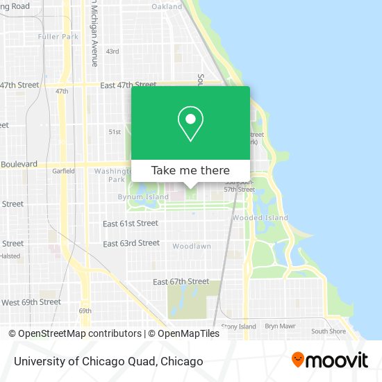 Mapa de University of Chicago Quad