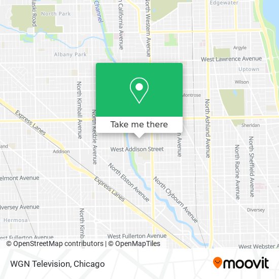 WGN Television map