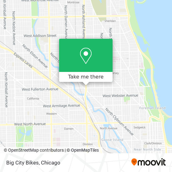 Big City Bikes map