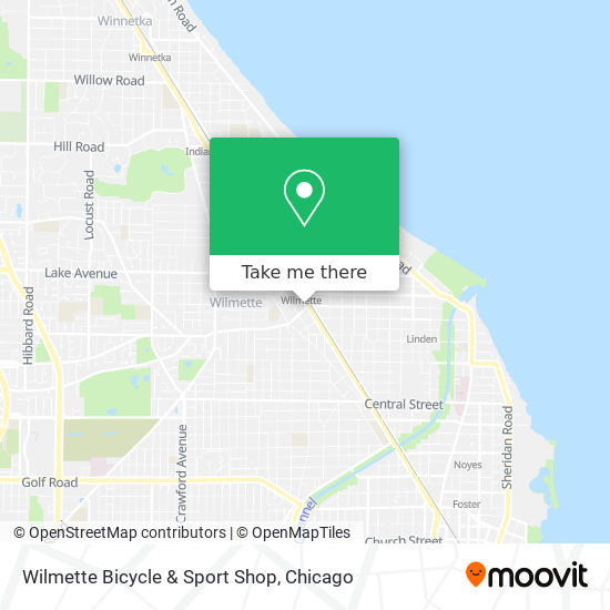 Mapa de Wilmette Bicycle & Sport Shop