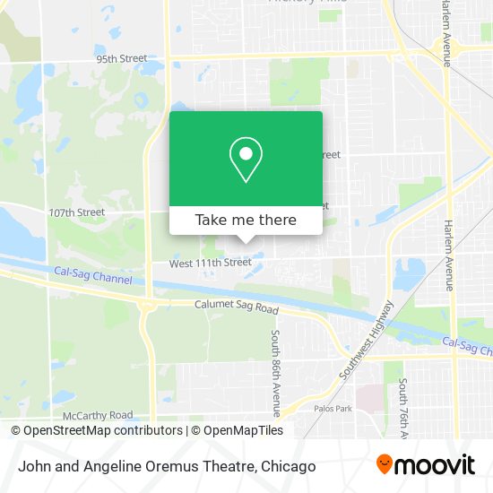 John and Angeline Oremus Theatre map