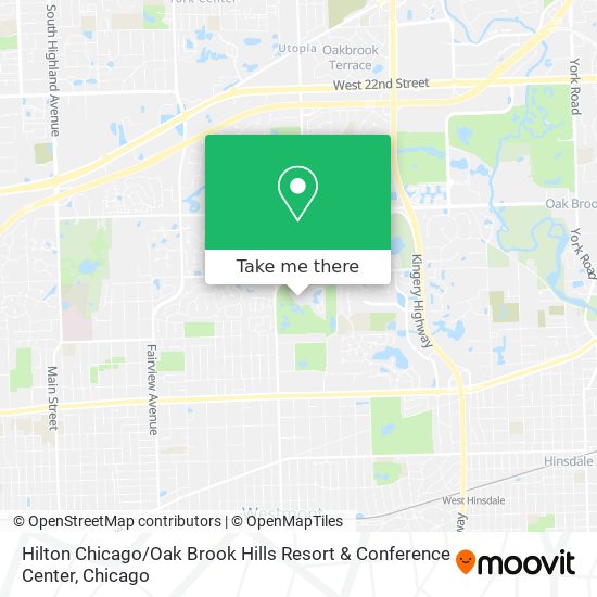 Hilton Chicago / Oak Brook Hills Resort & Conference Center map