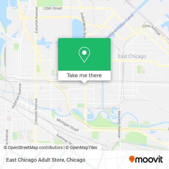 Mapa de East Chicago Adult Store