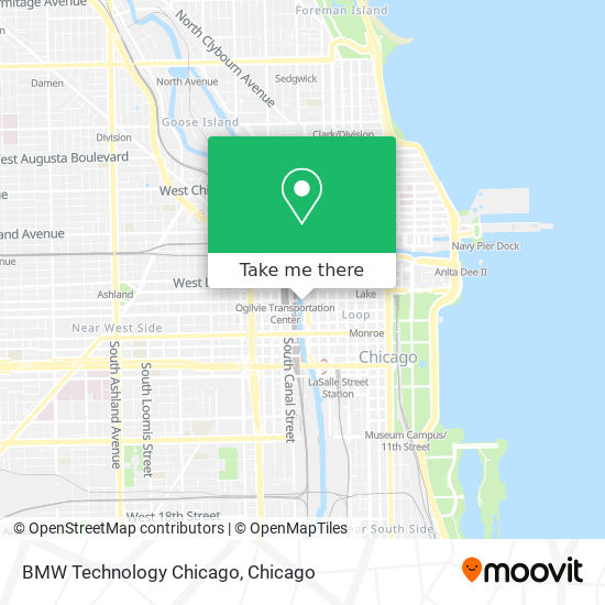 Mapa de BMW Technology Chicago