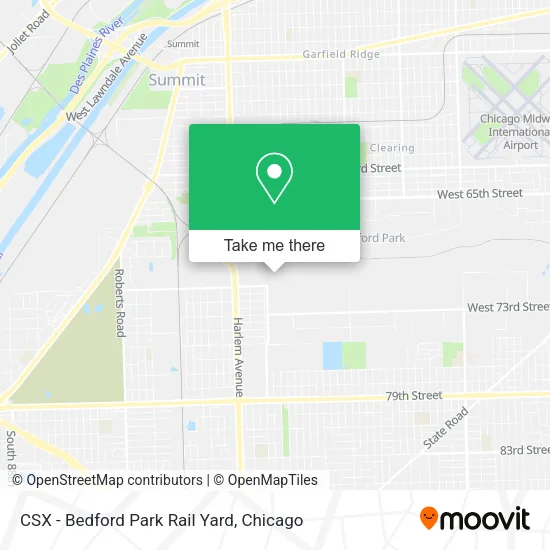CSX - Bedford Park Rail Yard map