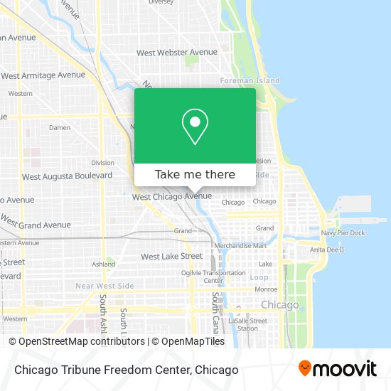 Chicago Tribune Freedom Center map