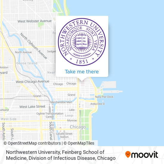Mapa de Northwestern University, Feinberg School of Medicine, Division of Infectious Disease