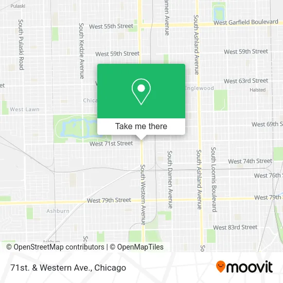 71st. &  Western Ave. map