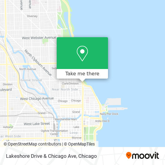 Lakeshore Drive & Chicago Ave map