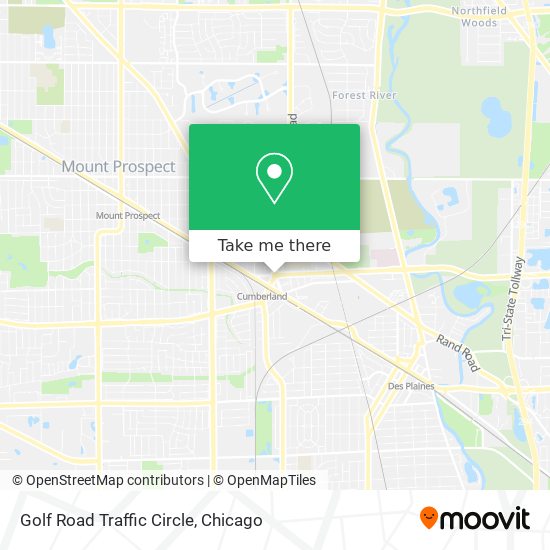 Golf Road Traffic Circle map