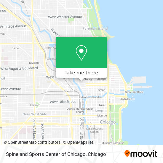 Spine and Sports Center of Chicago map