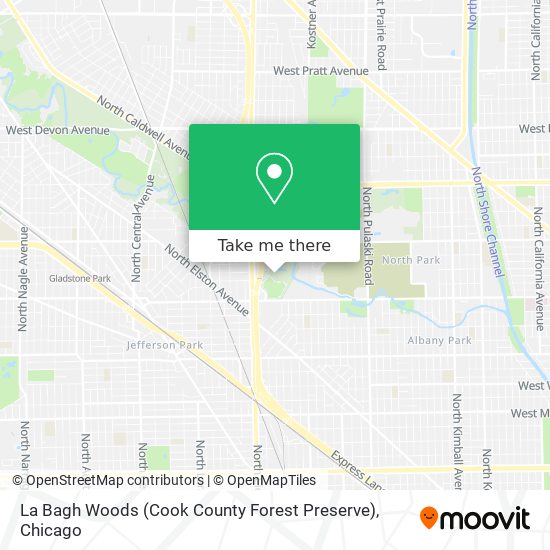 La Bagh Woods (Cook County Forest Preserve) map