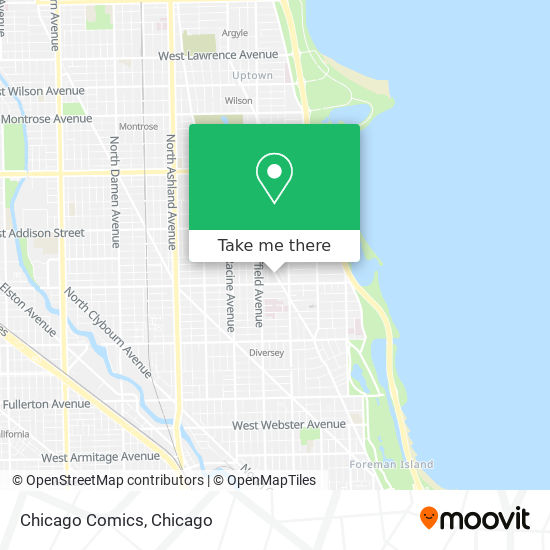Chicago Comics map