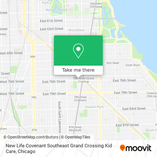 New Life Covenant Southeast Grand Crossing Kid Care map