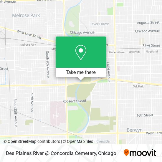 Des Plaines River @ Concordia Cemetary map