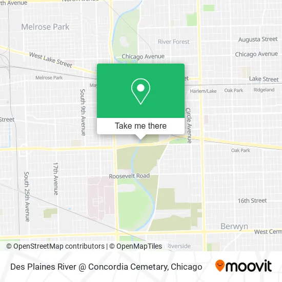 Des Plaines River @ Concordia Cemetary map