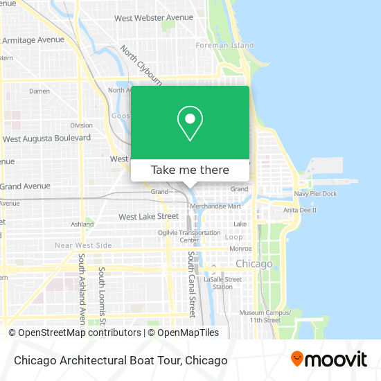 Chicago Architectural Boat Tour map