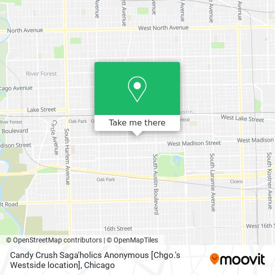 Mapa de Candy Crush Saga'holics Anonymous [Chgo.'s Westside location]