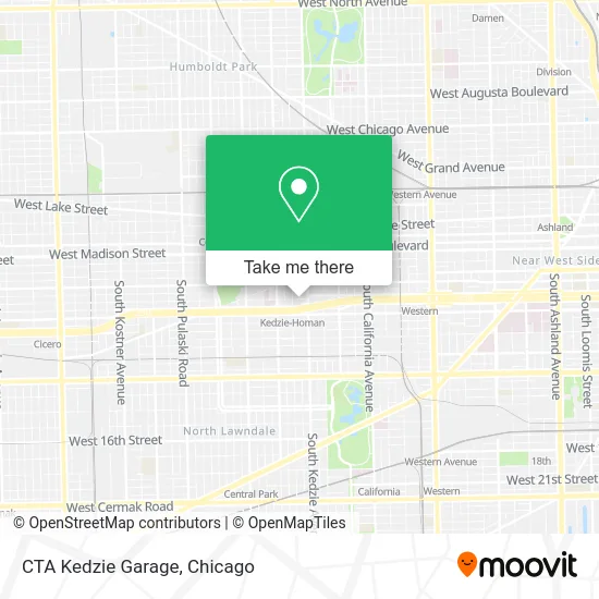 CTA Kedzie Garage map