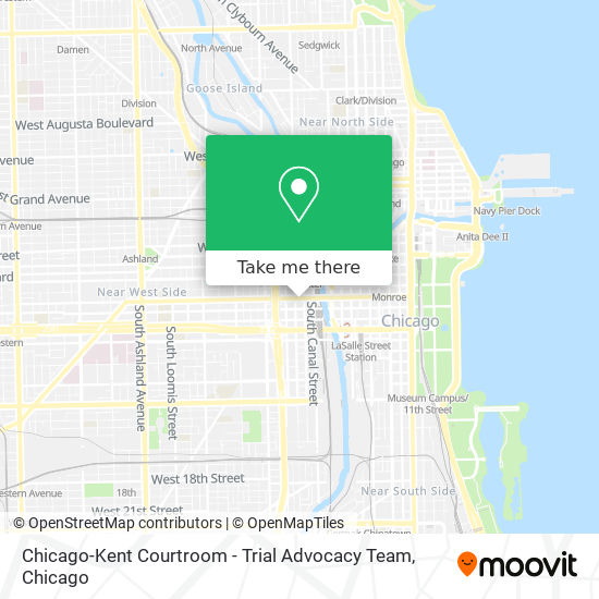 Chicago-Kent Courtroom - Trial Advocacy Team map