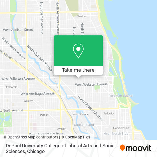 Mapa de DePaul University College of Liberal Arts and Social Sciences
