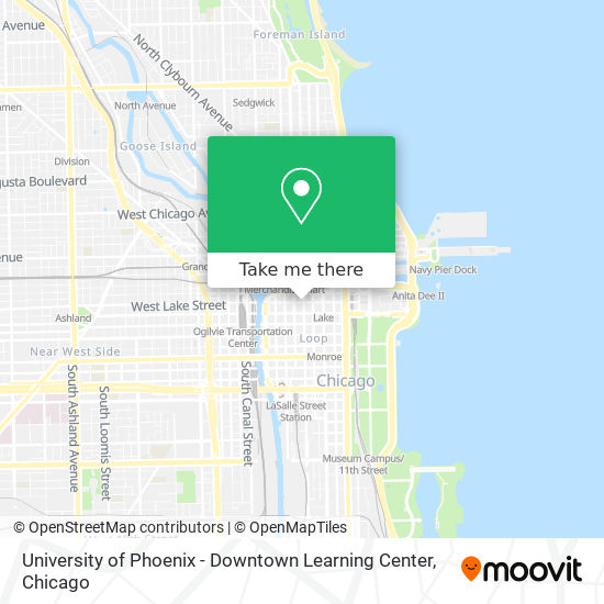 Mapa de University of Phoenix - Downtown Learning Center